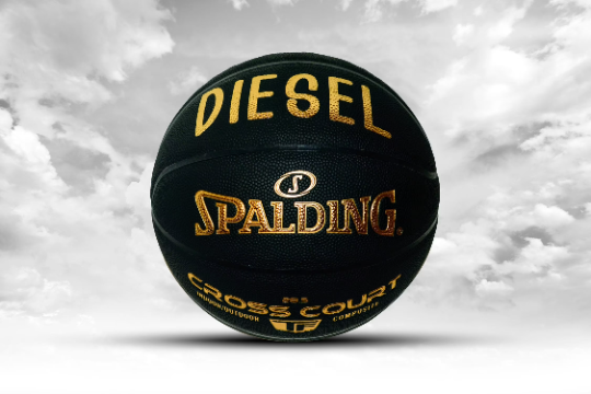 Customized Personalized Basketball Spalding Indoor/Outdoor Black/Gold Gift